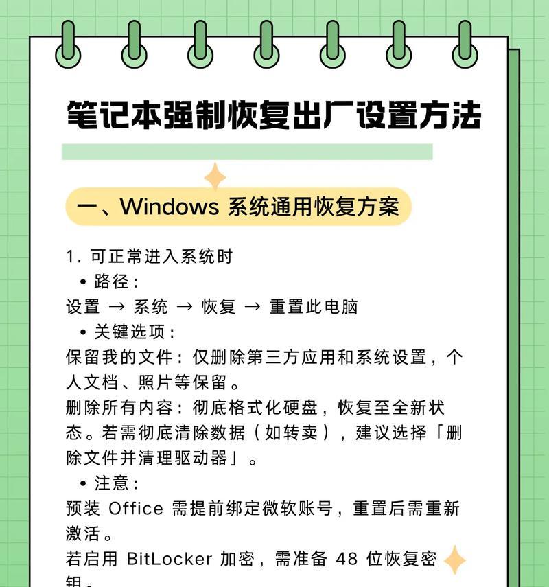 教你恢复出厂设置的方法（快速清除个人数据）