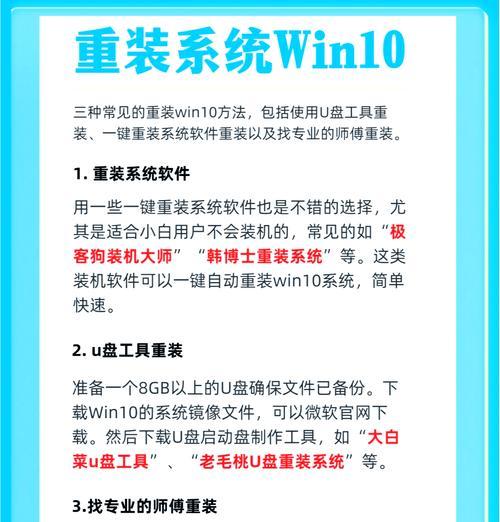 新手必看（一步步教你如何快速重装Win10系统）